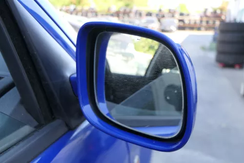 Skoda Fabia 6Y elektrisch Spiegel Außenspiegel rechts mit Glas blau LF5K (170907)