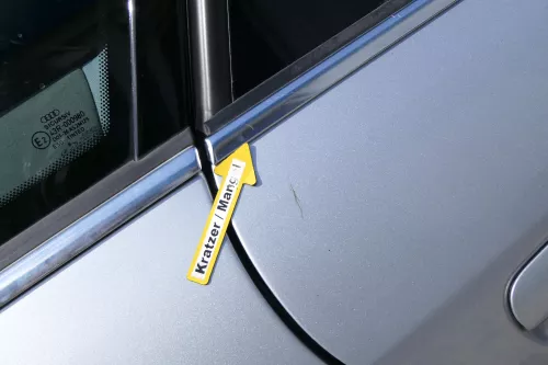 Audi A6 4B C5 Tür Türblatt hinten rechts grau silber LY7M (170930)