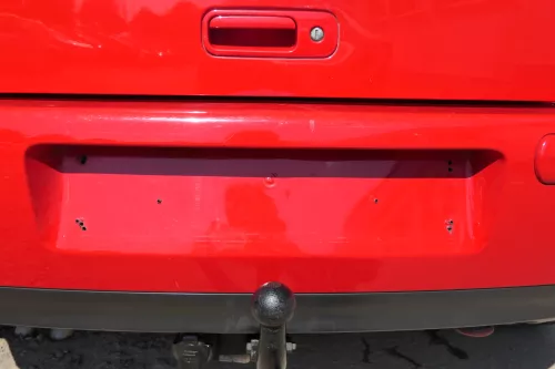 VW Golf 4 Limousine Stoßstange hinten Heckstoßstange Stoßfänger rot LP3G (171082)