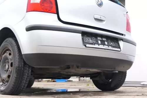 VW Polo 9N 9N3 Stoßstange Heckstoßstange hinten silber grau LA7W (171157)