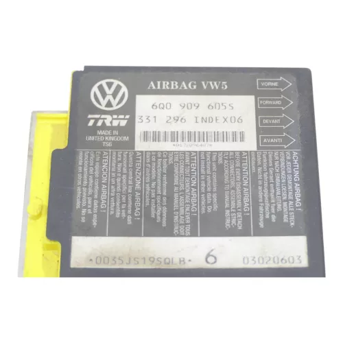 VW Polo 9N Ibiza Steuergerät Airbag Airbagsteuergerät 6Q0909605AE 003 Fabia (171158)