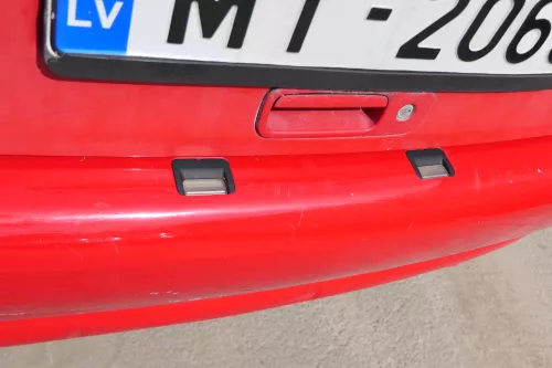 VW Polo 6N Stoßstange hinten 2-geteilte Heckstoßstange rot LP3G Stoßfänger (171171)