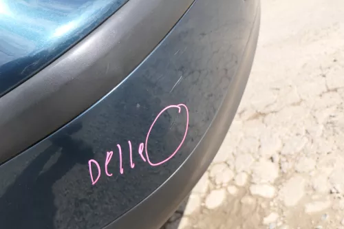 VW Golf 4 Limousine Stoßstange hinten Heckstoßstange Stoßfänger grün LC6X (171223)