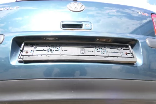 VW Golf 4 Limousine Stoßstange hinten Heckstoßstange Stoßfänger grün LC6X (171223)