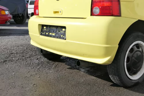 VW Lupo Stoßstange hinten Heckstoßstange Stoßfänger gelb LD1B Tuning Sport (171245)