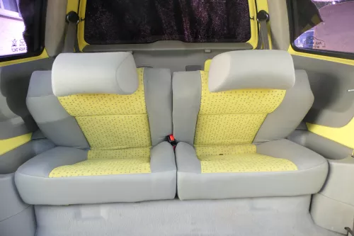 VW Lupo Seat Arosa Sitz Rückbank Sitzfläche für Kopfstützen gelb grau (171251)
