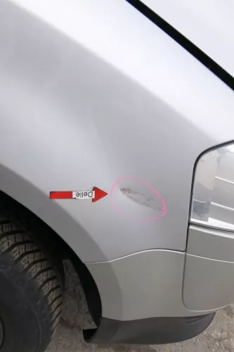 VW Fox 5Z Kotflügel vorne rechts silber LA7W grau (171257)