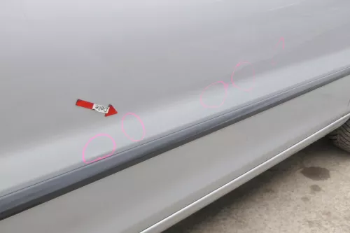 VW Fox 5Z Tür vorne rechts Beifahrertür silber LA7W grau (171259)