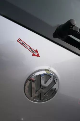 VW Fox 5Z Heckklappe Kofferraumklappe Klappe hinten + Scheibe silber LA7W (171260)