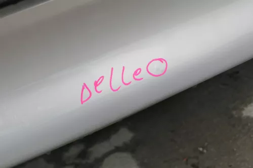 VW Polo 6N Stoßstange hinten 2-geteilte Heckstoßstange silber LB7Z Stoßfänger (171406)