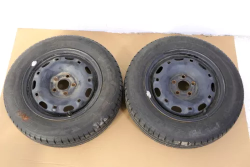 2x VW Polo 9N Felgen Reifen 165/70 R14 81T Sommerreifen 5jx14H2 ET35 ca. 6-7 mm