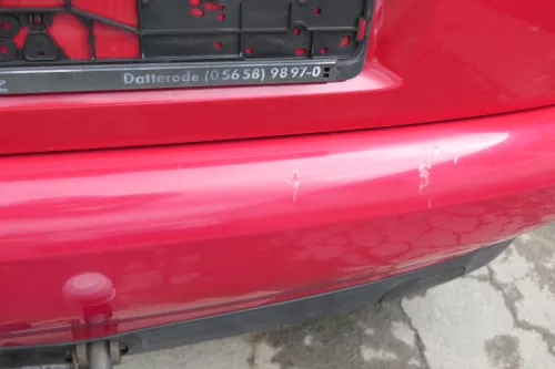 VW Polo Kombi Variant Stoßstange hinten Heckstoßstange rot LY3D (171483)