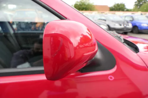 VW Polo Kombi elektrisch Spiegel vorne rechts Außenspiegel rot LY3D bisBj1999 (171489)