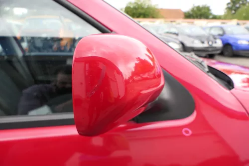 VW Polo Kombi elektrisch Spiegel vorne rechts Außenspiegel rot LY3D bisBj1999 (171489)