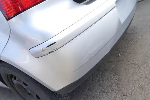 VW Polo 9N 9N3 Stoßstange Heckstoßstange hinten silber LA7W (171550)