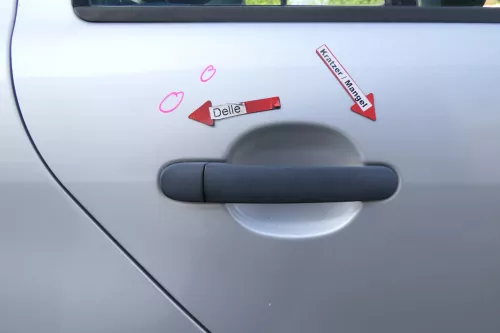 Skoda Fabia 6Y Limousine Schrägheck Tür hinten rechts grau silber LF7T diamantsi (171568)