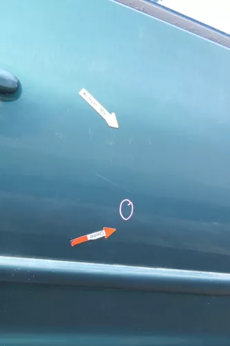 Sharan 7M Alhambra Tür rechts vorne Beifahrertür bis Bj1999 ohne Anbau grün LC6P (171630)