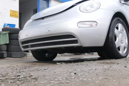 VW New Beetle 9C Stoßstange vorne Stoßfänger vorn silber grau LG9R (171718)