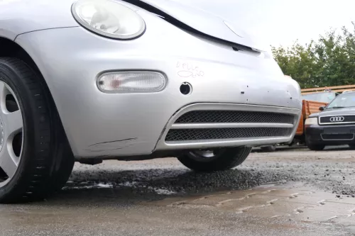 VW New Beetle 9C Stoßstange vorne Stoßfänger vorn silber grau LG9R (171718)