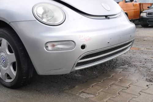 VW New Beetle 9C Stoßstange vorne Stoßfänger vorn silber grau LG9R (171718)