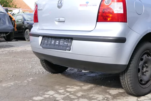 VW Polo 9N 9N3 Stoßstange Heckstoßstange hinten silber LA7W (171772)