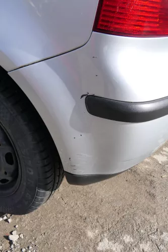 VW Polo 9N 9N3 Stoßstange Heckstoßstange hinten silber LA7W (171772)