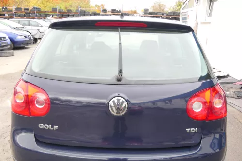 VW Golf 5 V Heckklappe hinten Kofferraumklappe mit Scheibe blau LA5G