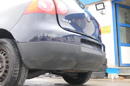 VW Golf 5 1K Limousine Stoßstange hinten Heckstoßstange blau LA5G (171925)