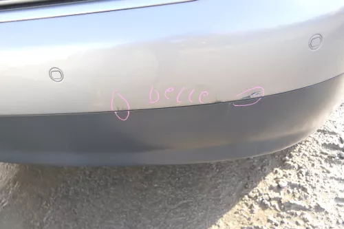 Audi A4 8E B6 Limousine Stoßstange hinten mit Spoiler grau LY7Q atlasgrau PDC (172050)