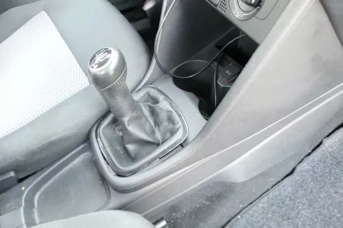 VW Polo 6R 6C Schaltknauf Schaltsack Schaltung Schaltknüppel Leder schwarz (172400)