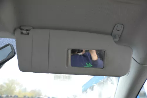 Skoda Octavia 1Z Sonnenblenden Sonnenblende grau rechts vorne beleuchtet (172555)