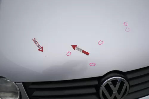 VW Polo 9N Motorhaube Klappe vorne silber grau LA7W reflexsilber bisca.Bj.2004 (172668)