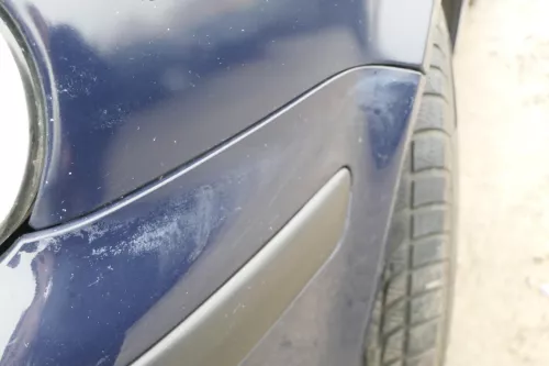 VW Golf 4 Stoßstange vorne Stoßfänger vorn vorne blau LA5G SWR + Kappen (172904)