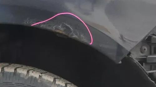 VW Polo 9N3 Kotflügel vorne rechts schwarz LC9Z (173215)