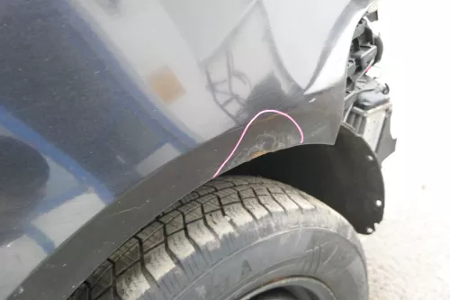 VW Polo 9N3 Kotflügel vorne rechts schwarz LC9Z (173215)