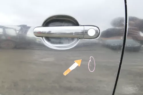 VW Polo 9N 9N3 Tür vorne links Fahrertür 2/3-Türer schwarz LC9Z -ohne Anbauteile (173220)