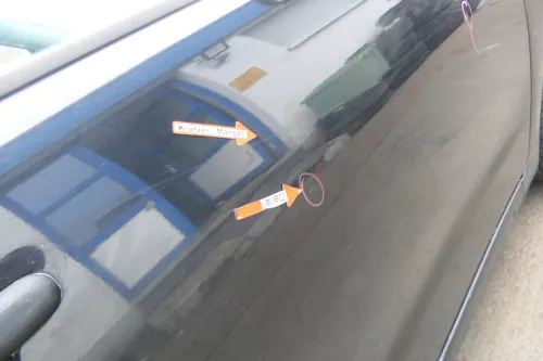 VW Polo Variant Kombi 6Kv oder Caddy 9Kv Tür vorne rechts schwarz LA9Y ohneAnbau (173262)