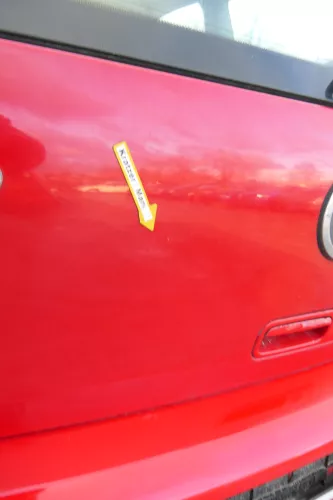 Polo 6N2 Heckklappe Klappe hinten Kofferraumklappe rot LP3G Scheibe (173367)