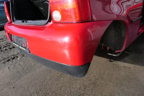 VW Lupo Stoßstange hinten Heckstoßstange Stoßfänger rot LY3D (173843)