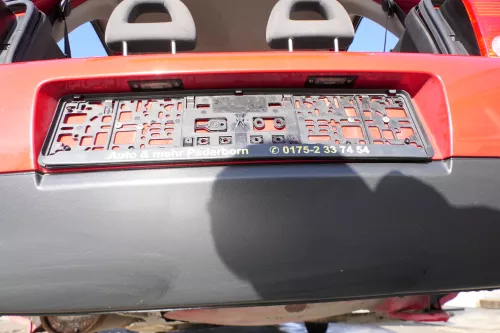 VW Lupo Stoßstange hinten Heckstoßstange Stoßfänger rot LY3D (173843)