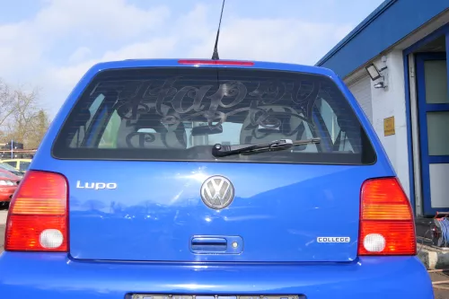 VW Lupo 6X Heckklappe Klappe Kofferraumklappe Scheibe blau LW5Z ohneAnbautei