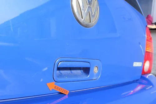 VW Lupo 6X Heckklappe Klappe Kofferraumklappe Scheibe blau LW5Z ohneAnbautei (173909)