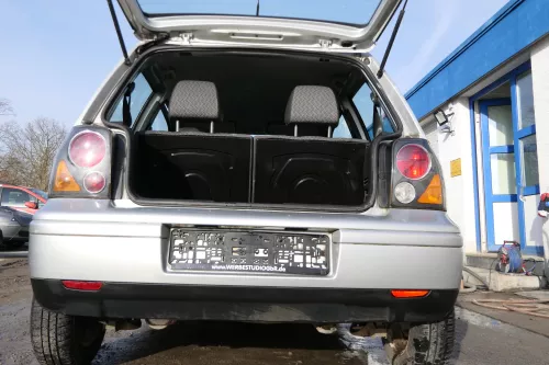 Seat Arosa 6H Stoßstange hinten silber grau LS7N Facelift Heckstoßstange