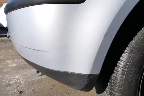 VW Polo 9N 9N3 Stoßstange Heckstoßstange hinten silber LA7W (173984)