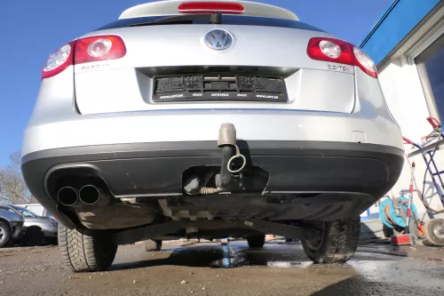 VW Passat 3C Kombi Stoßstange hinten Heckstoßstange Stoßfänger silber grau LA7W