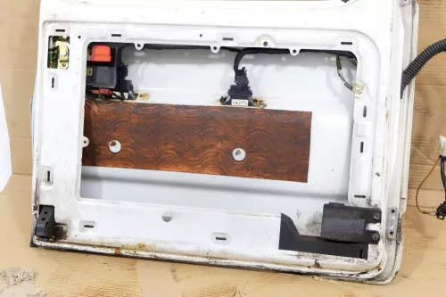 VW Caddy 9K Seat Inca Tür hinten links Heckklappe Hecktür weiß (174310)