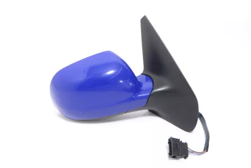 VW Golf 4 Bora elektrischer Spiegel vorne rechts Außenspiegel blau LA5C + Glas