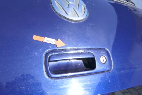 VW Golf 4 Limousine Heckklappe Kofferraumklappe Klappe hinten blau LB5N - Rost (174406)