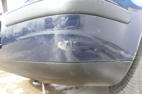 VW Golf 4 Limousine Stoßstange hinten Heckstoßstange Stoßfänger blau LA5G (174536)