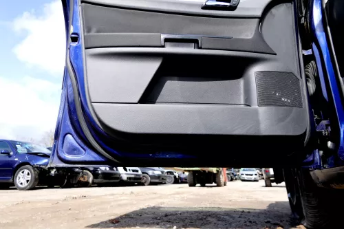 1x VW Polo 9N 9N3 Türverkleidung Verkleidung Tür vorne links  4/5-Türer dunkel (174654)